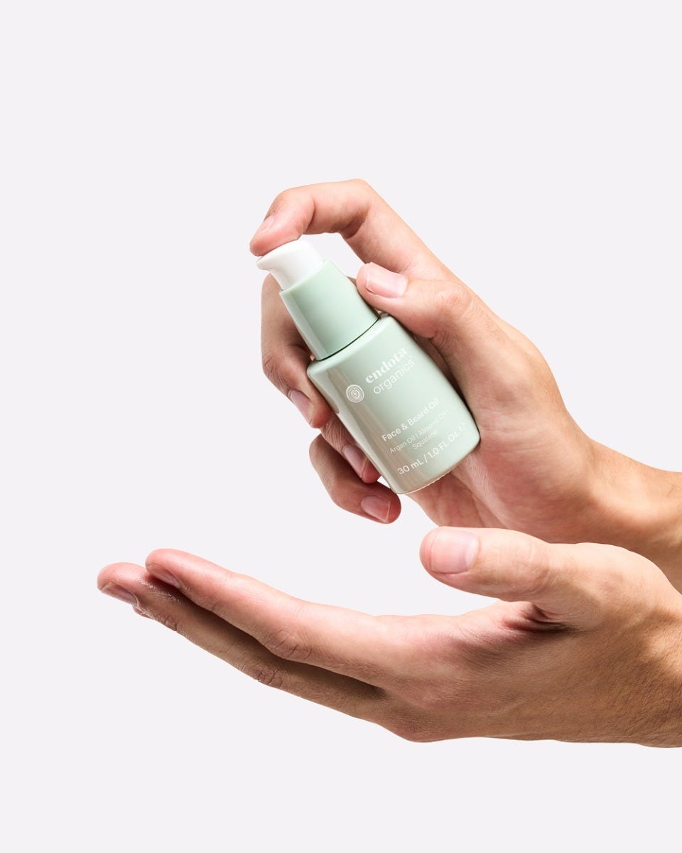 endota Organics Face & Beard Oil In Use